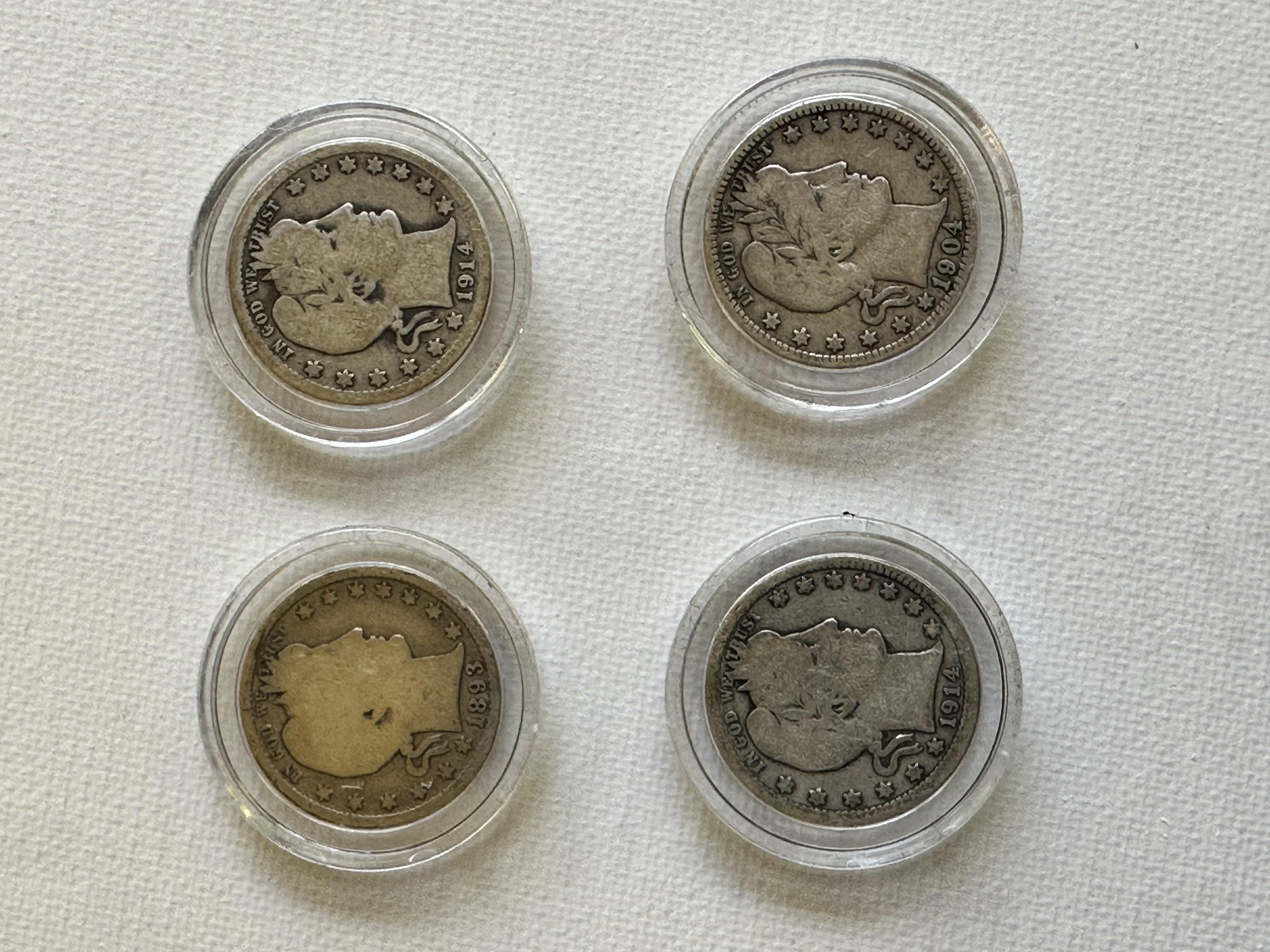 First Commemorative Mint Barber Quarter Mint Mark Collection