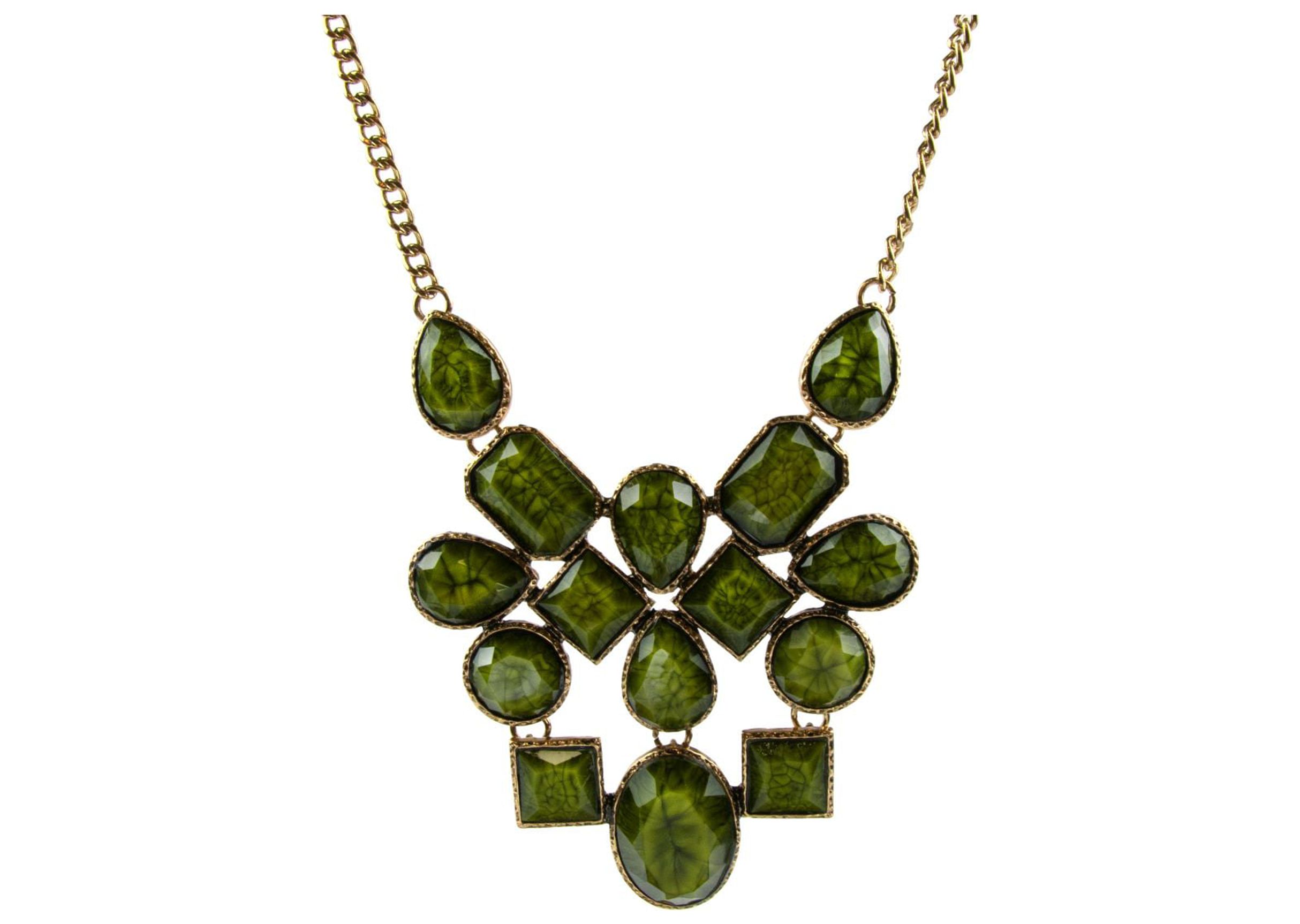 Женское массивное ожерелье-нагрудник Kewiwi It Up Brilliant Green 11 + 2