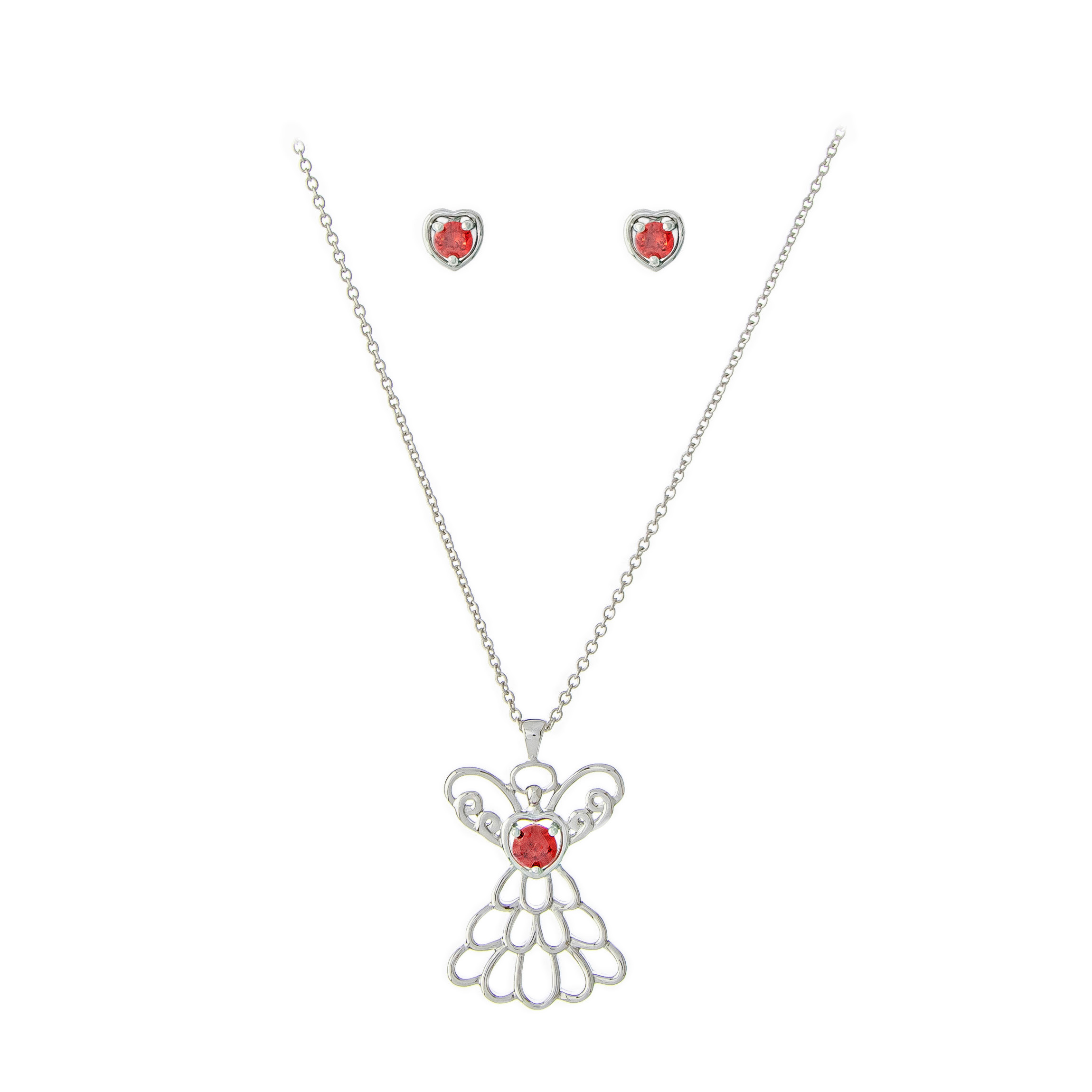 Комплект из кулона, ожерелья и серег Sunflower Garden July Birthstone Angel