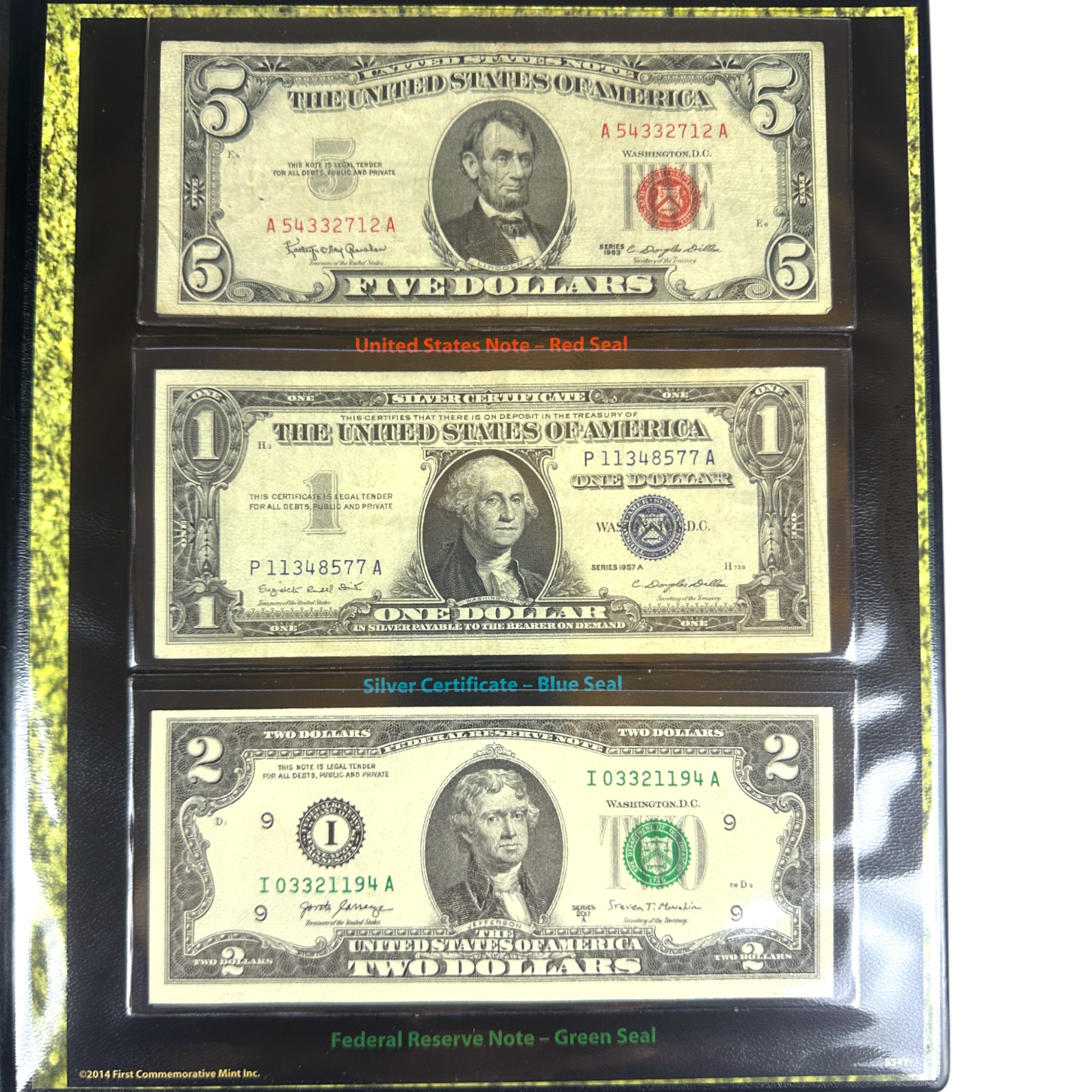 BANKNOTESコレクション③ 19枚 Red, Blue and Green Seals 3pc Bank Note Currency Collection | eBay
