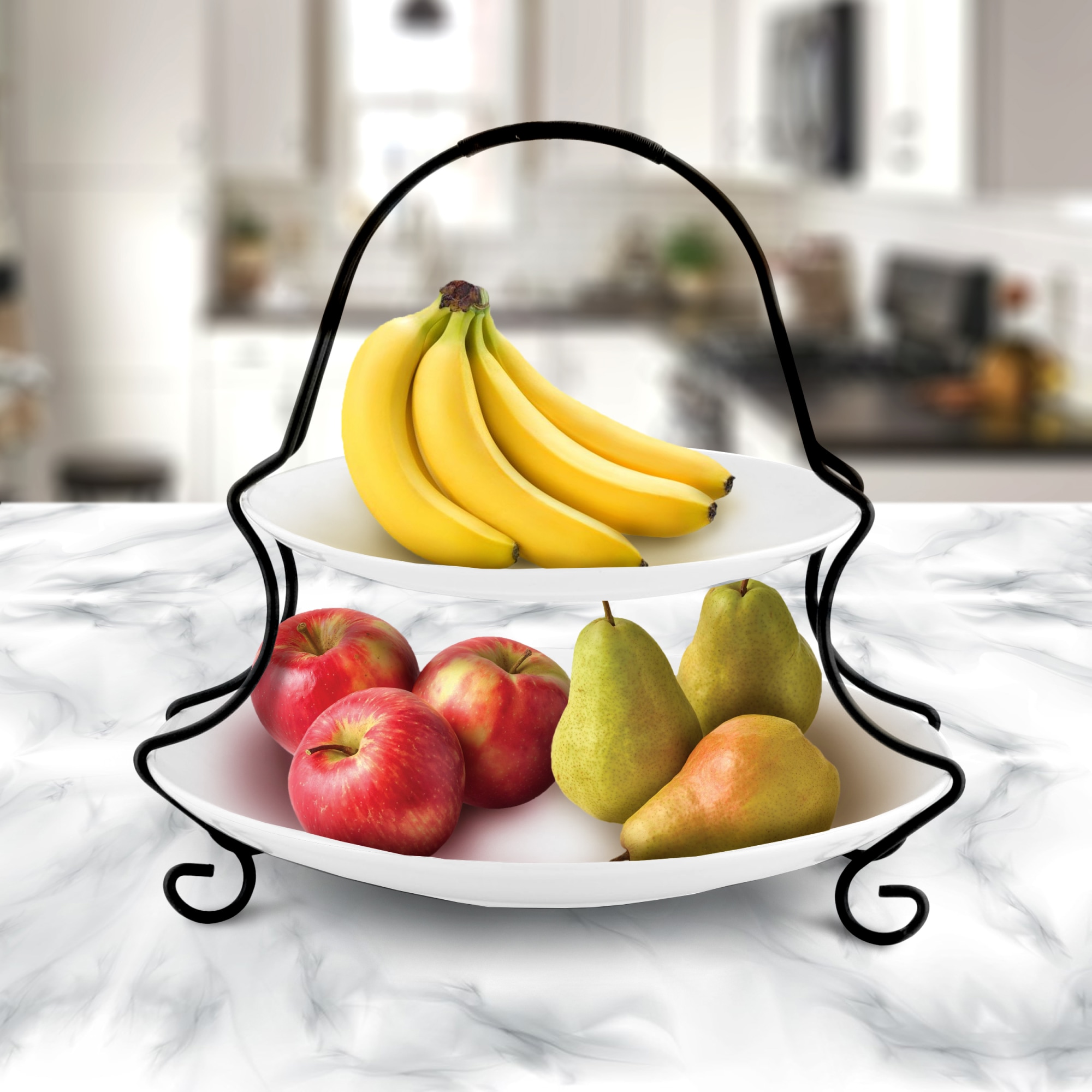 Gibson Elite Gracious Dining Tiered Serving Set with Metal Rack