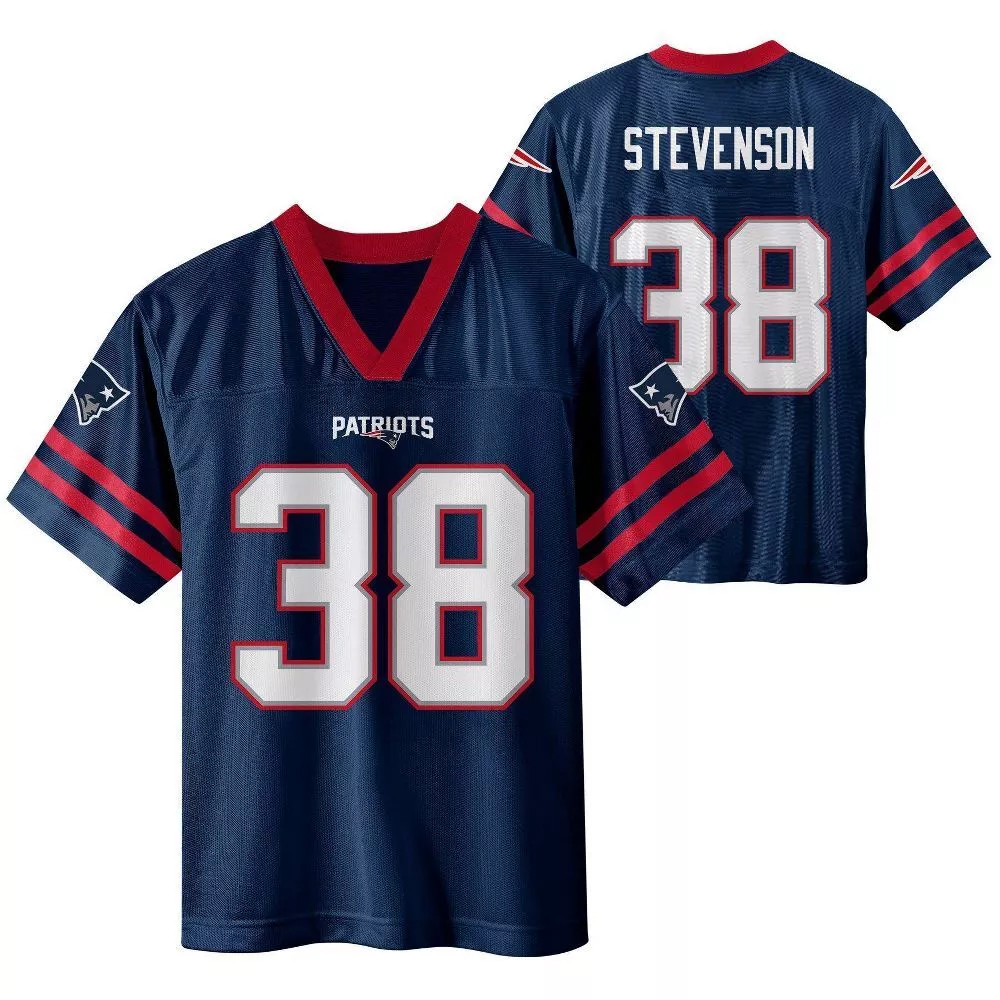 NFL New England Patriots Rhamondre Stevenson #38 Boys Jersey