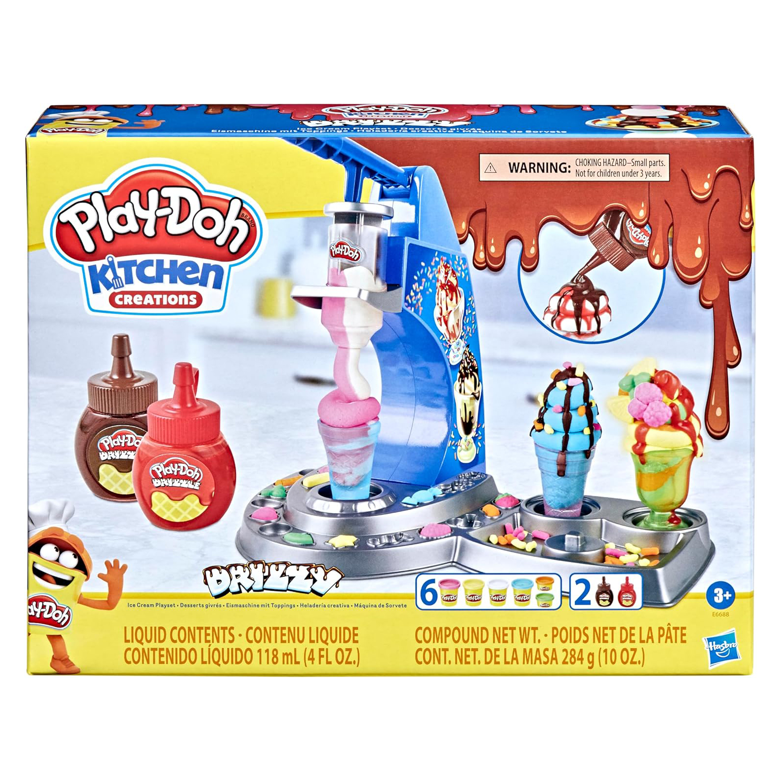 Игровой набор для приготовления мороженого Hasbro Play-Doh Kitchen Creations Drizzy Ice Cream 4290₽