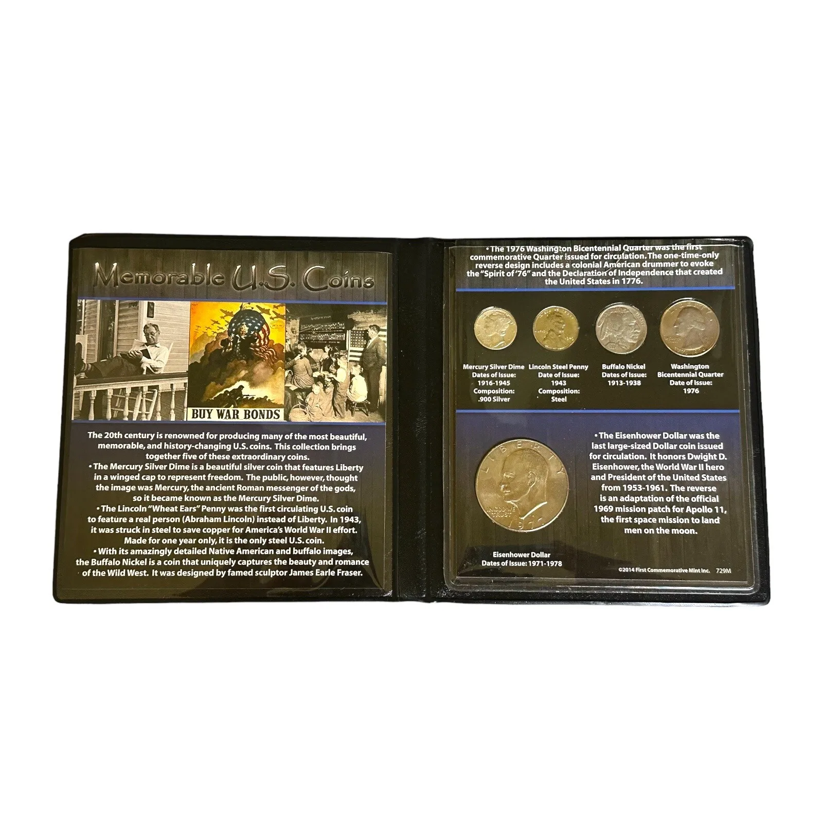 First Commemorative Mint 5-Piece 20th Century Memorable U.S. Coins