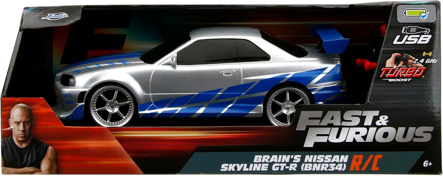Jada Toys Fast & Furious Brian's Nissan Skyline GT-R (Bnr34