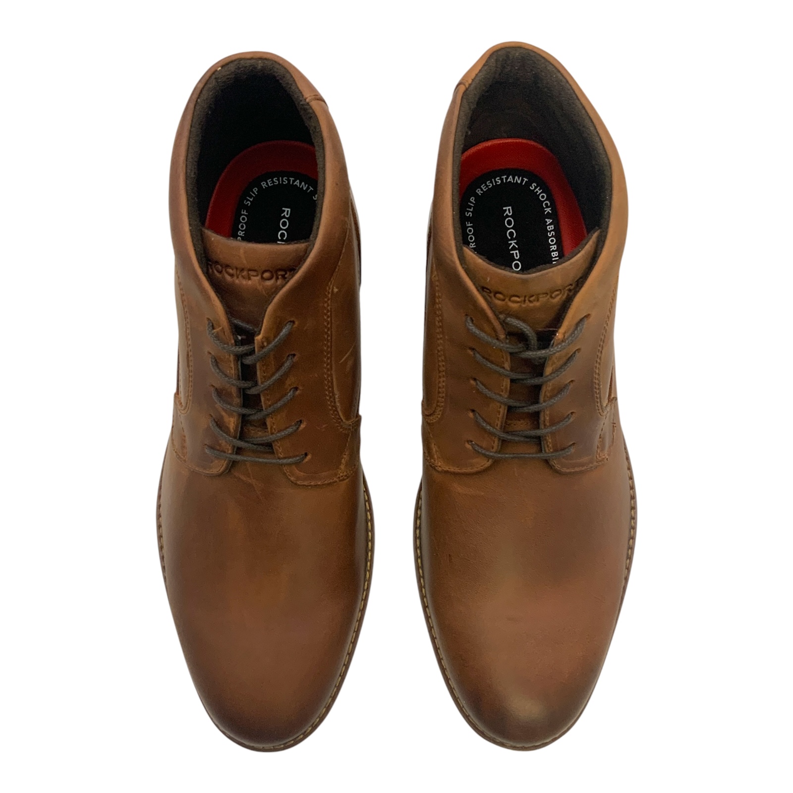 Rockport Dustyn Chukka Waterproof Boot Tan Leather US Men\'s 8W Rockport Men main image 3