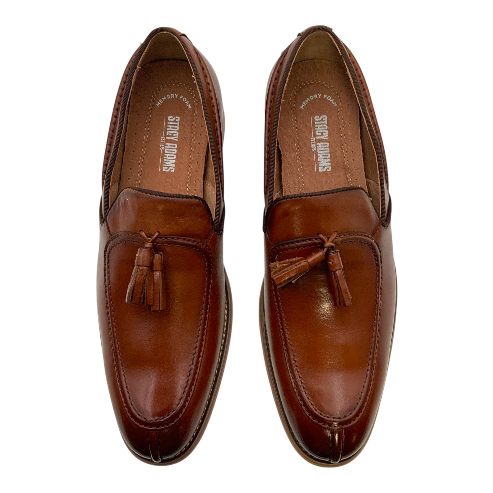 Stacy Adams Donovan Moc Toe Drop Tassel Loafer Cognac US Men\'s SIZE : 10M Stacy Adams Donovan Moc Toe Drop Tassel Loafer Cognac US  main image 4