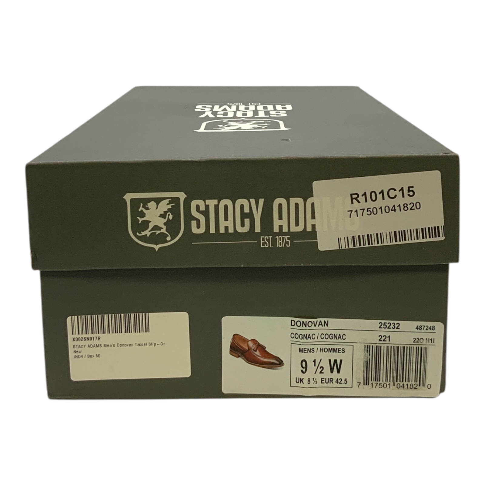 Stacy Adams Donovan Moc Toe Drop Tassel Loafer Cognac US 